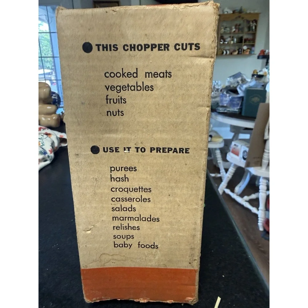 Keystone Food Chopper - USA, ca. 1960s/1970s, Vintage, w/ Box & Manual